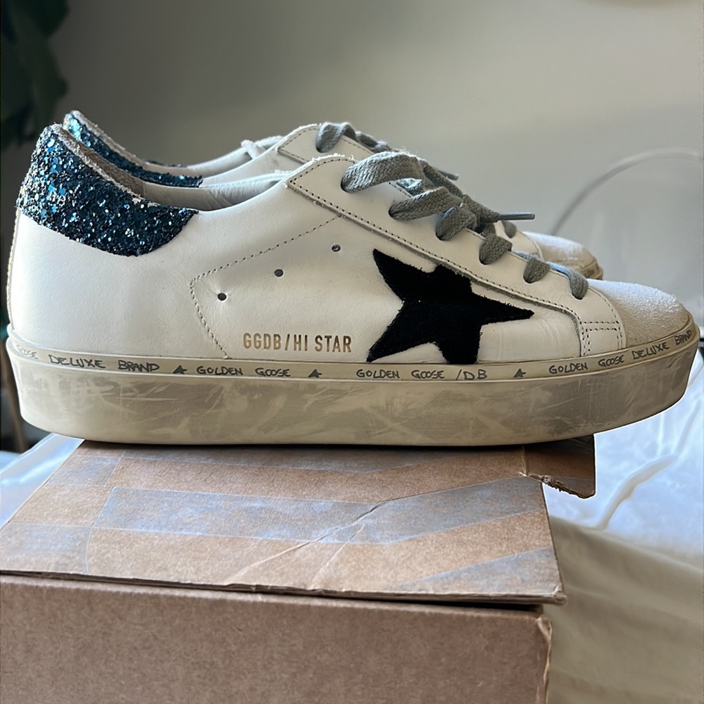 White HIGHSTAR GOLDEN GOOSE SNEAKERS
